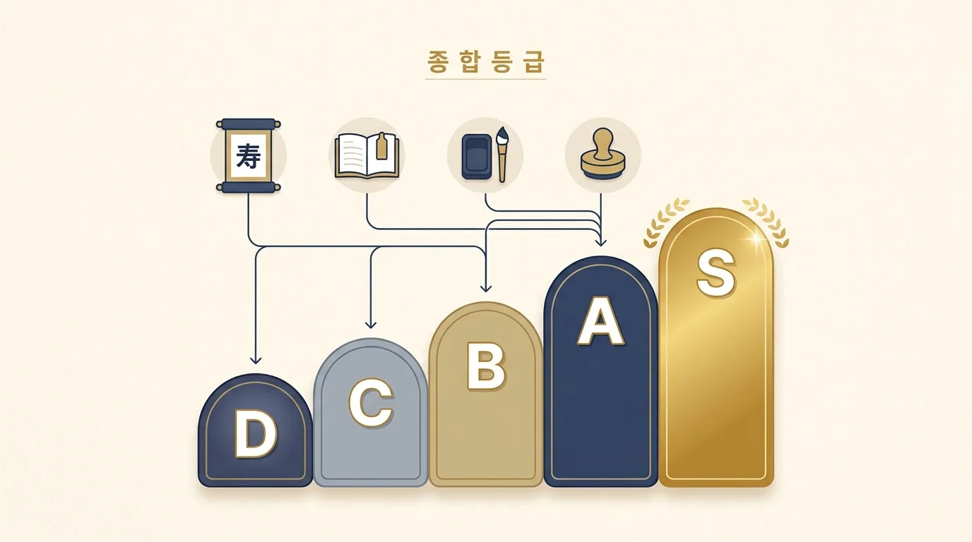S부터 D까지 이름 종합 등급을 나타낸 그림